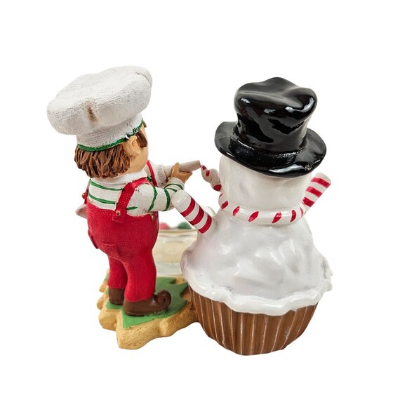 Yankee Candle Pastry Elf Snowman Cupcake Tea Light Holder Christmas Decor - Picture 8 of 10